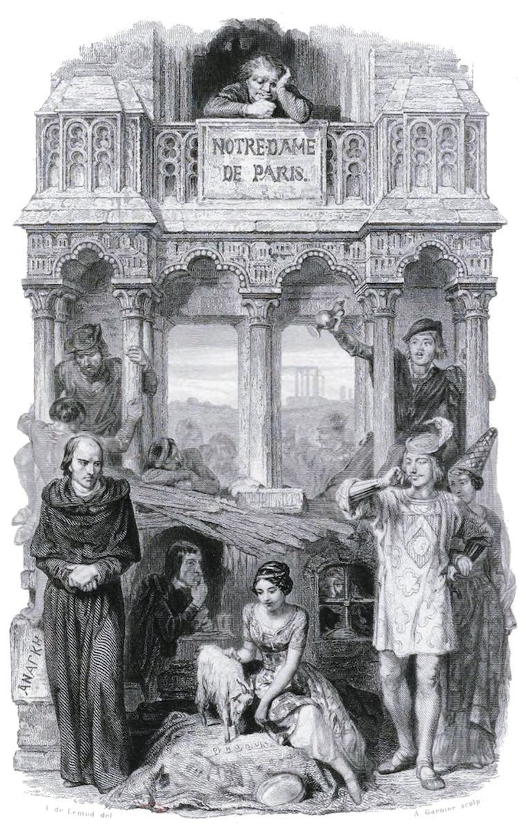 Aimé de Lemud. Frontispiece to Hugo's novel *Notre-Dame de Paris* (Paris, 1844).